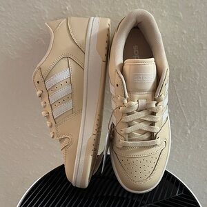 Adidas Cream Sneakers with White Accents